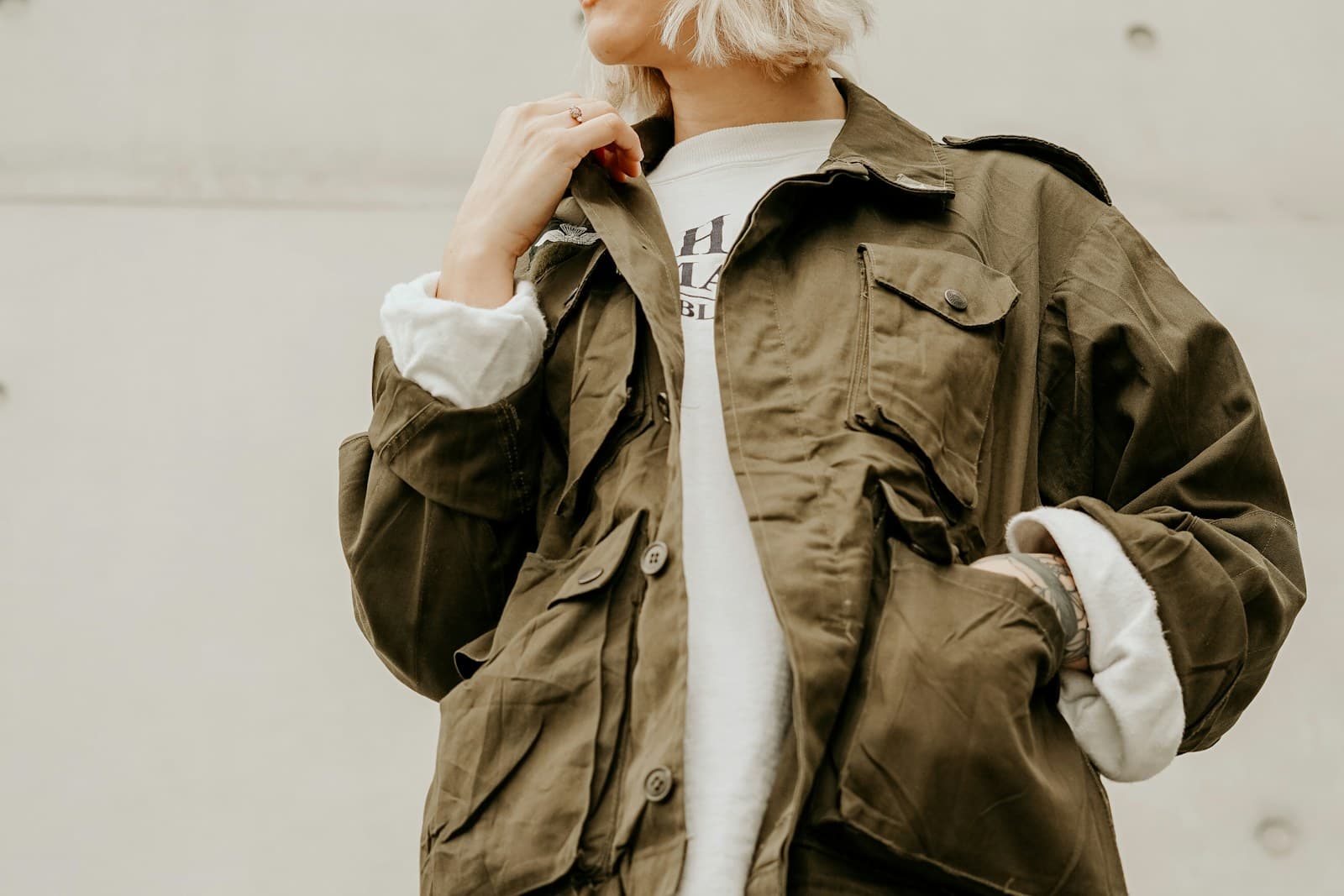 Wool overcoat tailored fashion